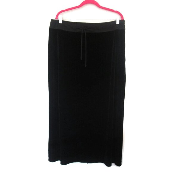 plus size maxi velvet skirt black long xl extra large 14 16 1x - Picture 5 of 6